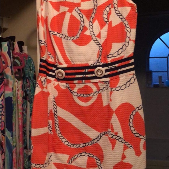 Lilly Pulitzer Kirkland Dress Booze Cruise Sz 2 - Picture 3 of 3